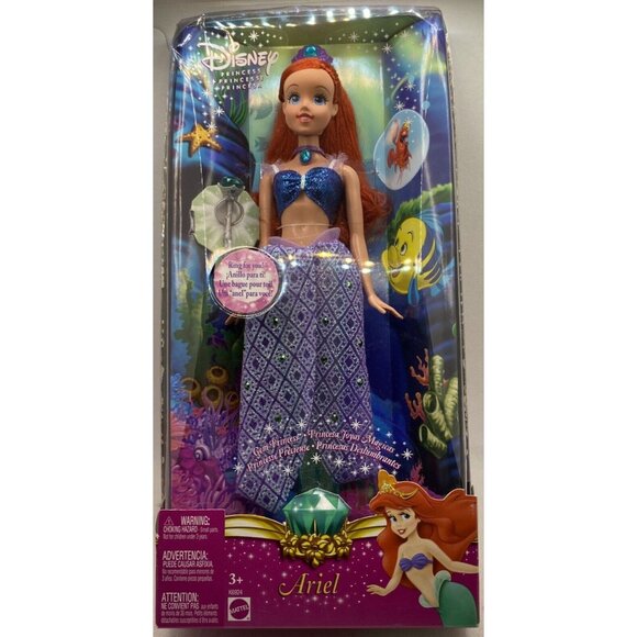 Disney Gem Princess Ariel The Little Mermaid Fashion Doll 12 Inch Tiara Scepter - Picture 15 of 15